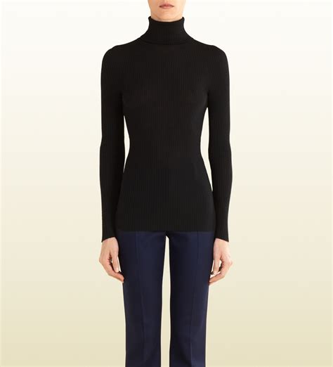 gucci black turtleneck|Gucci black sweater.